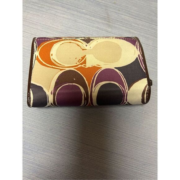 Coach Ashley scarf print compact clutch wallet - Picture 2 of 12